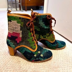 Kilim lace up boots. New, never worn.